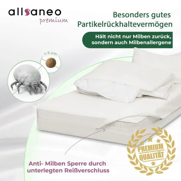allsaneo premium Encasing Set für 140cm Matratzen