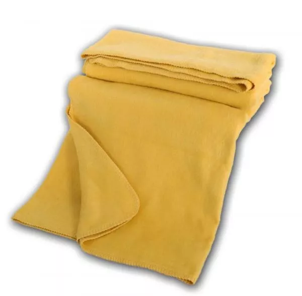 Bio Baumwoll Kuscheldecke, honig- gelb