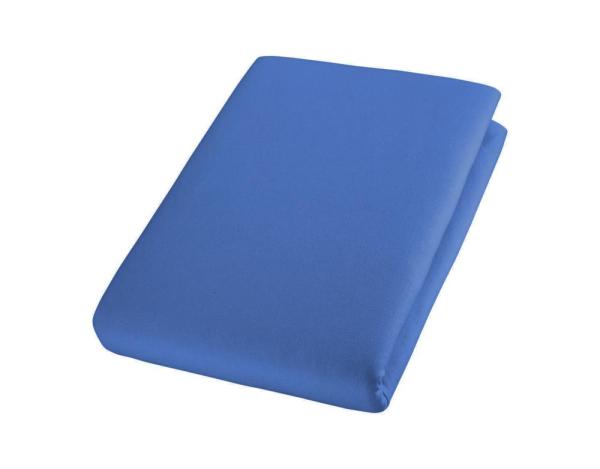 Cotonea Jersey- Spannbettlaken/ Spannbetttuch blau