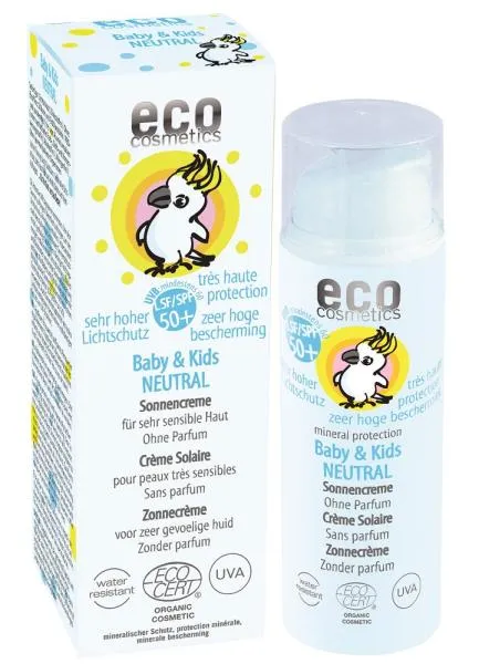 Eco Baby & Kinder Sonnencreme LSF 50 neutral, parfümfrei Eco Baby & Kinder Sonnencreme LSF 50 neutral, parfümfrei