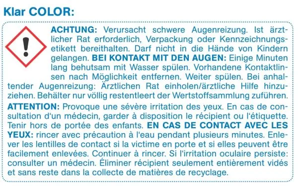 Klar Color sensitive Waschpulver ohne Duft 4,750 kg