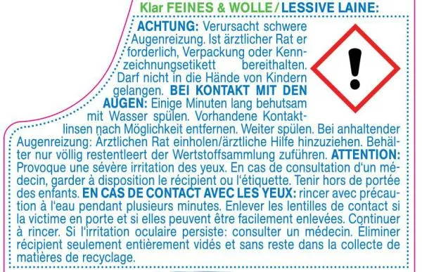 Klar Feines & Wolle 500 ml Klar Feines & Wolle 500 ml