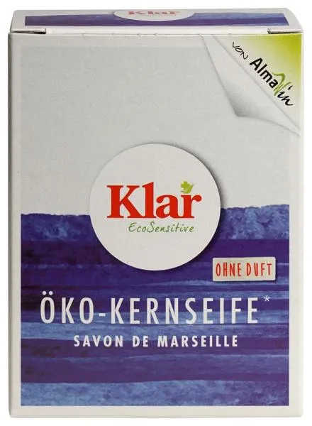 Klar Öko Kernseife aus Pflanzenöl 100 g Klar Öko Kernseife aus Pflanzenöl 100 g