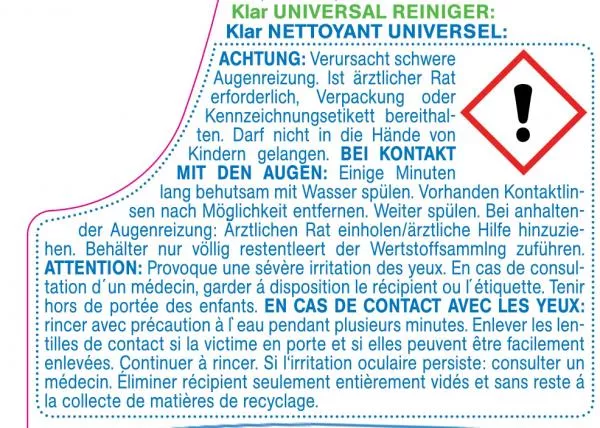 KLAR Universalreiniger 500 ml