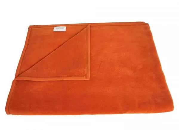 Allergiker Kuscheldecke kochfest 140x200 cm, terra- orange