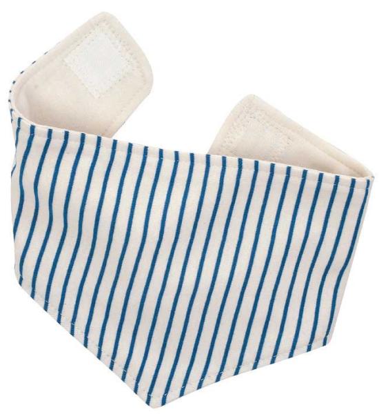 Lotties Halstuch mit Klettverschluss, blau geringelt