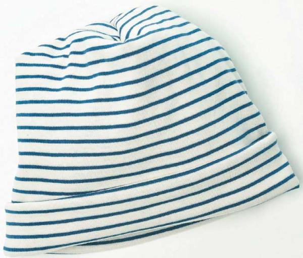 Lotties Krempelmütze blau geringelt
