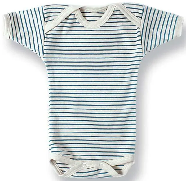 Lotties Bio Ringel Body kurzarm blau