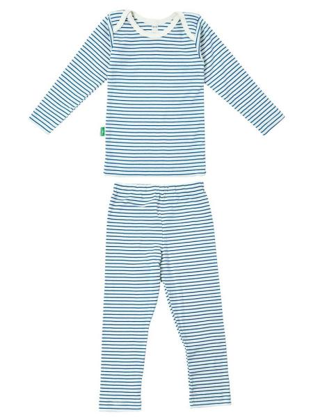 Lotties Bio Ringel Wäsche- Set 2-teilig blau