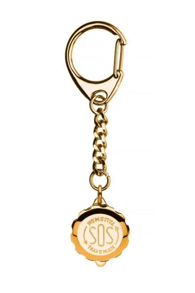 SOS Talisman Schlüsselanhänger vergoldet