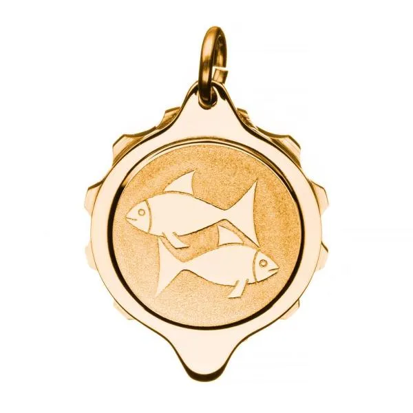 SOS Talisman Anhänger vergoldet, Sternzeichen Fische SOS Talisman Anhänger vergoldet, Sternzeichen Fische