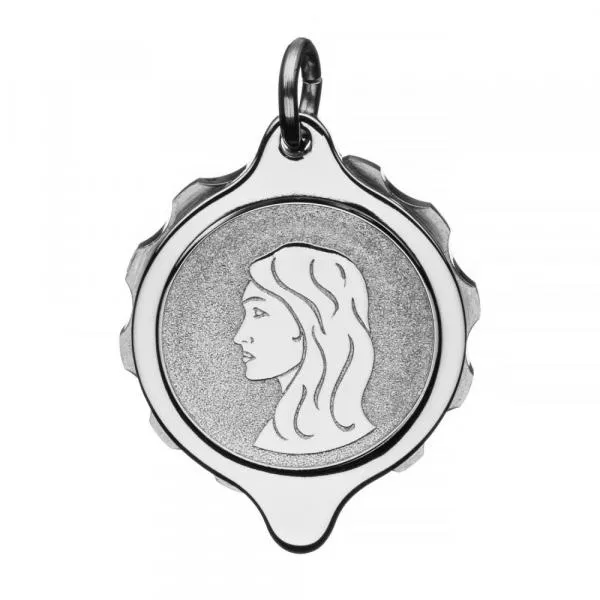 SOS Talisman Anhänger Edelstahl, Sternzeichen Jungfrau SOS Talisman Anhänger Edelstahl, Sternzeichen Jungfrau