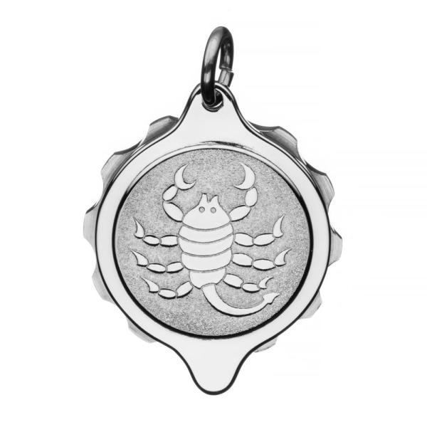 SOS Talisman Anhänger Edelstahl, Sternzeichen Skorpion