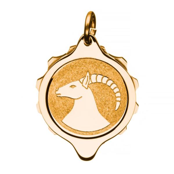 SOS Talisman Anhänger vergoldet, Sternzeichen Steinbock