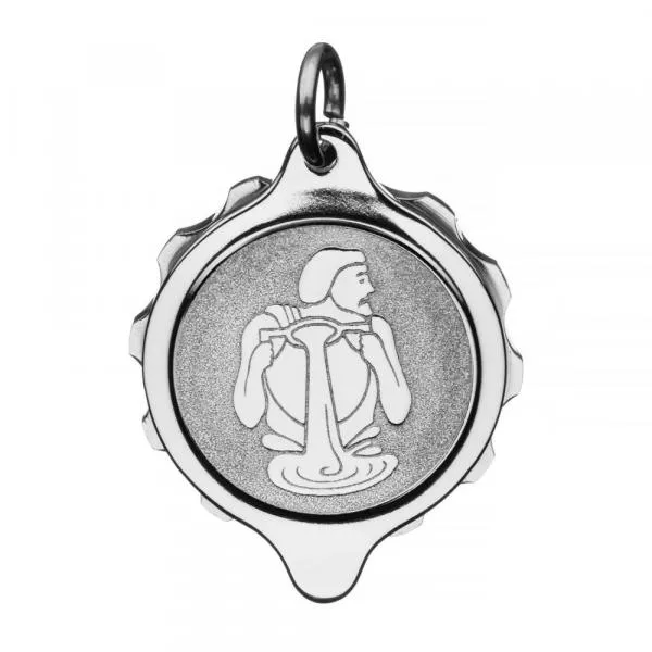 SOS Talisman Anhänger Edelstahl, Sternzeichen Wassermann SOS Talisman Anhänger Edelstahl, Sternzeichen Wassermann