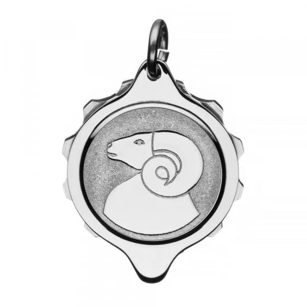 SOS Talisman Anhänger Edelstahl, Sternzeichen Widder