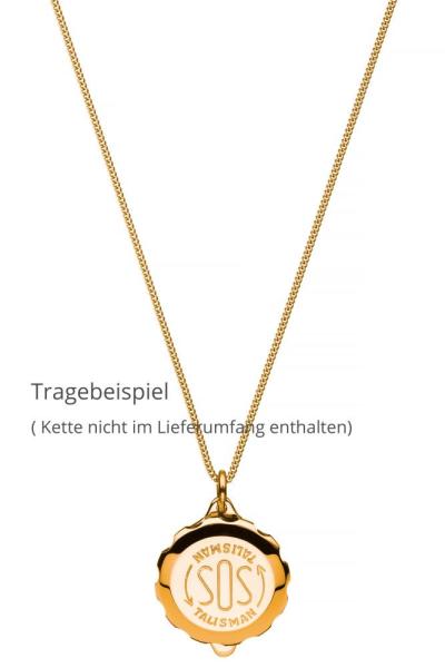 SOS Talisman Anhänger vergoldet
