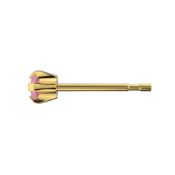 Antiallergische Kinder-Ohrstecker Rosa-Kristall vergoldet Antiallergische Kinder-Ohrstecker Rosa-Kristall vergoldet