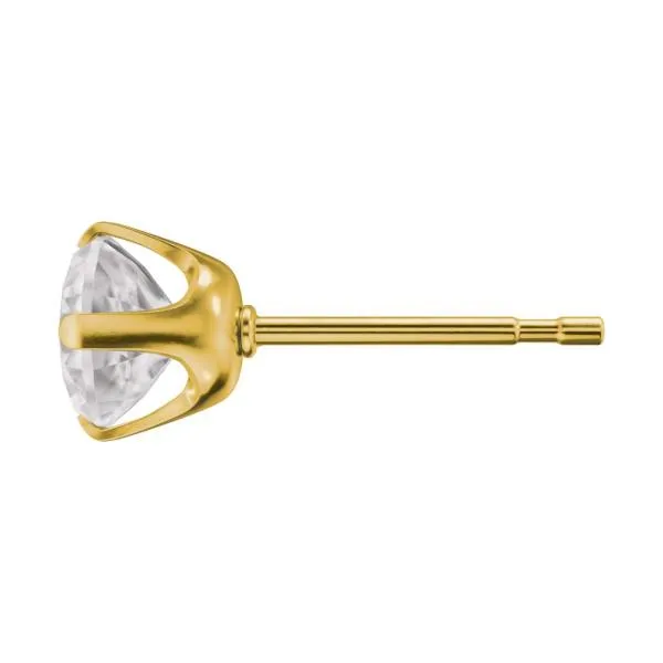 Antiallergische Ohrstecker Zirkonia Chirurgenstahl vergoldet Antiallergische Ohrstecker Zirkonia Chirurgenstahl vergoldet