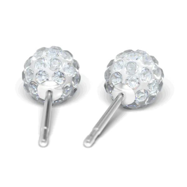 Antiallergische Ohrstecker Kristallkugel Chirurgenstahl Antiallergische Ohrstecker Kristallkugel Chirurgenstahl