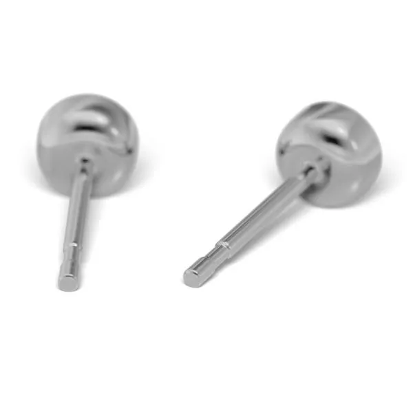 Antiallergische Ohrstecker Zirkonia Rundfassung silberfarben