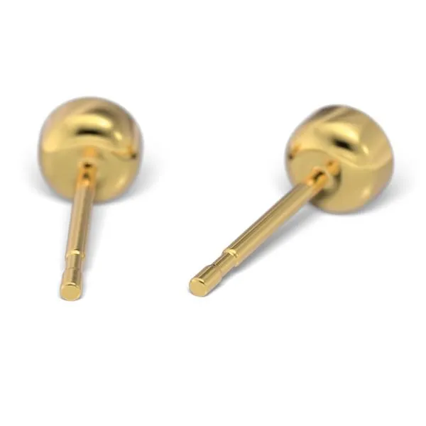 Antiallergische Ohrstecker Zirkonia Rundfassung vergoldet Antiallergische Ohrstecker Zirkonia Rundfassung vergoldet