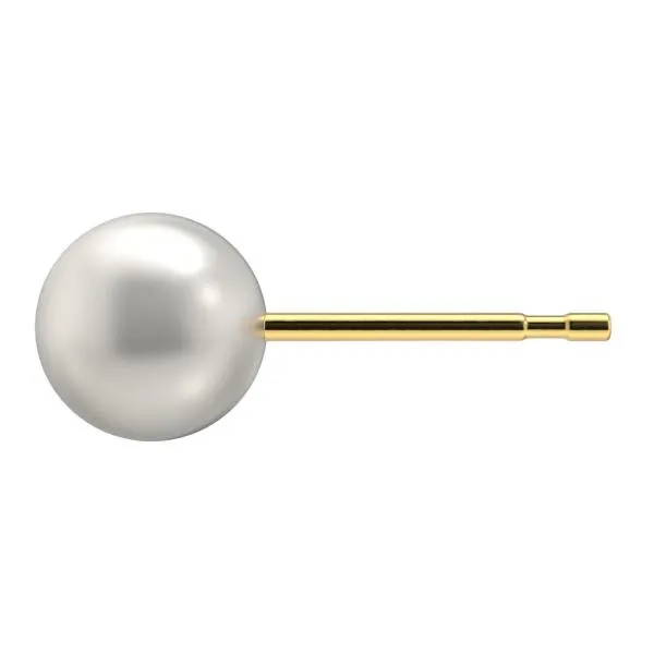 Antiallergische Perlenohrstecker vergoldet 6 mm Antiallergische Perlenohrstecker vergoldet 6 mm