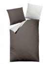 allsaneo Bettwäsche Satin de Luxe natur/ taupe