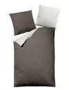 allsaneo Bettwäsche Satin de Luxe natur/ taupe