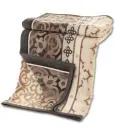 Ibena Kuscheldecke, Assuan, grau- beige 150x200 cm