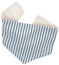 Lotties Halstuch mit Klettverschluss, blau geringelt