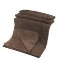 Kuscheldecke mit Baumwolle espresso- hellbraun 150x200 cm