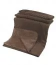 Kuscheldecke mit Baumwolle espresso- hellbraun 150x200 cm